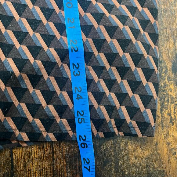 Express Mens Multicolor Short Sleeve Casual Button Up Shirt Sz M Geometric Retro - Picture 7 of 7